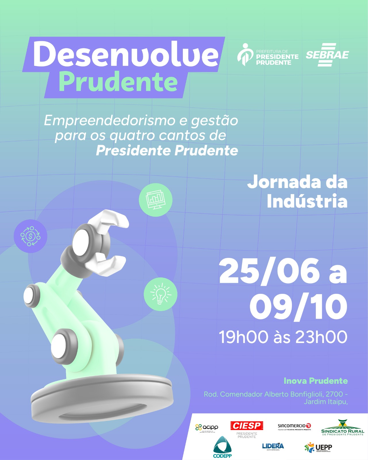 Imagem da notícia Programa Desenvolve Prudente Presidente Prudente é Mais Negócio!